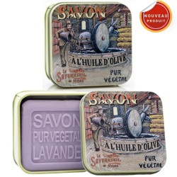 SAVON BOITE METAL  " SCENE DE VIE LE MOULIN " 100 g