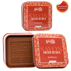 SAVON BOITE METAL BIEN ARGILE ROUGE