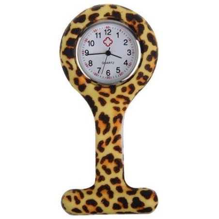 MONTRE INFIRMIERE SILICONE LEOPARD