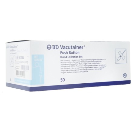 UNITE PRELEV VACUTAINER BD 6/19MM TUB 178MM BTE 50 BLEU