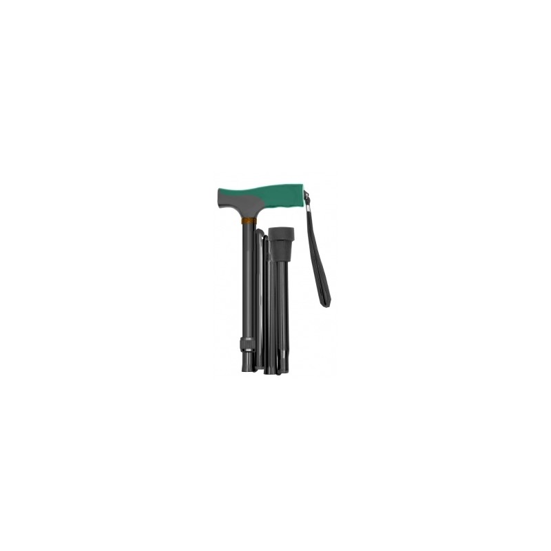 CANNE PLIANTE NOIRE REF C43 BI MAT VERT