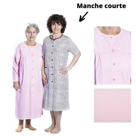 CHEMISE DE NUIT  ALICE ROSE MANCHE COURTE