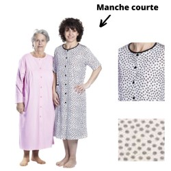 CHEMISE DE NUIT  ALICE MARGUERITES MANCHE COURTE