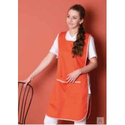 TABLIER CHASUBLE ORANGE BIAIS KAKI TU