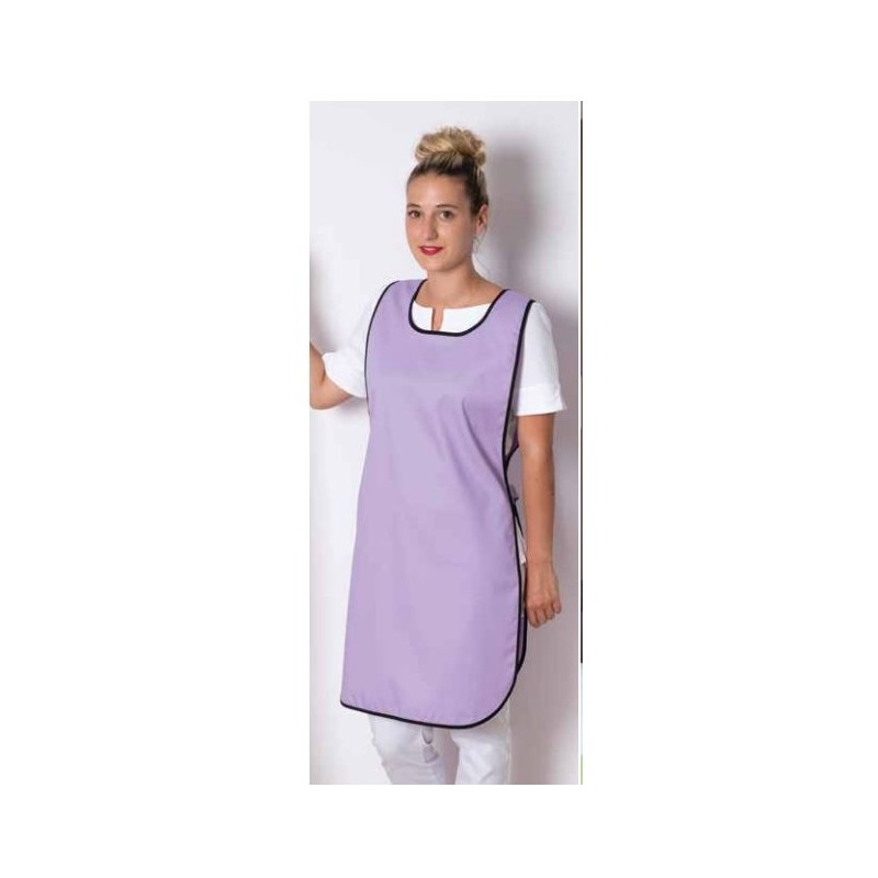 TABLIER CHASUBLE LILAS BIAIS KAKI TU