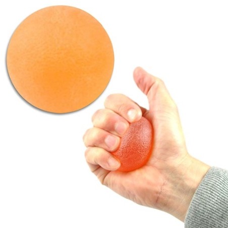 BALLE EN GEL EXERCICE MAIN ORANGE FERME