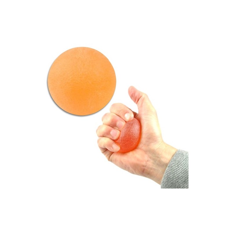 BALLE EN GEL EXERCICE MAIN ORANGE FERME