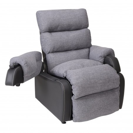 FAUTEUIL RELEVEUR COCOON G2 TISSUS GRIS CHINE