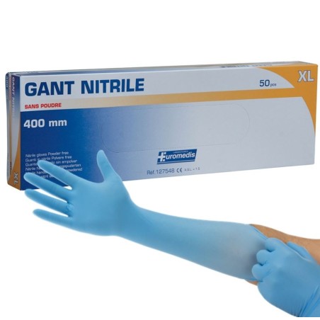 GANT NITRILE NON POUDRE SMALL MANCHETTE EXTRA LONG