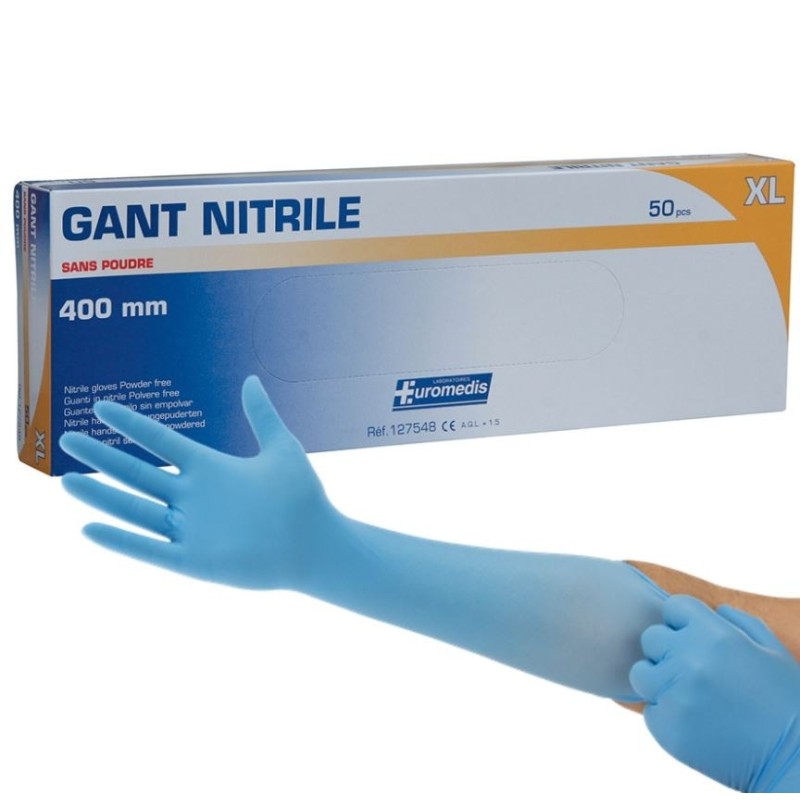 GANT NITRILE NON POUDRE SMALL MANCHETTE EXTRA LONG