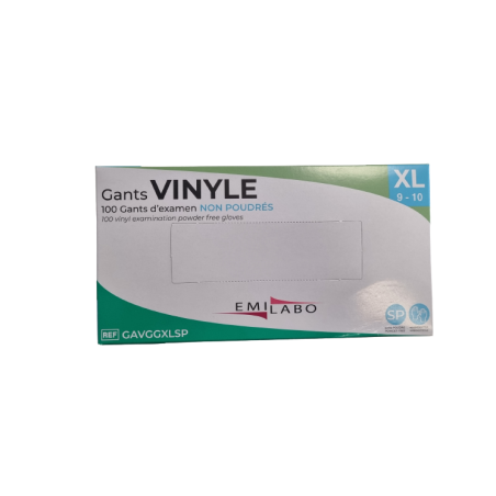 GANT VINYL SANS POUDRE XL 9/10 BTE 100 EMILABO