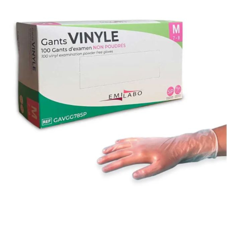 GANT VINYL SANS POUDRE MEDIUM 7/8 BTE 100 EMILABO