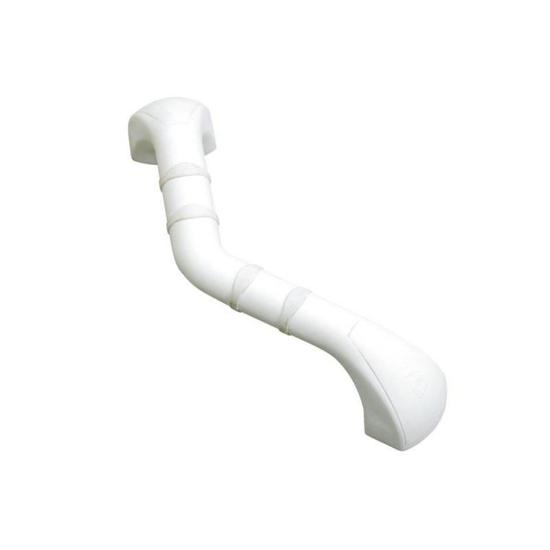 BARRE APPUI COUDEE PRIMA AVEC ANGLE GM BLANC