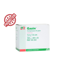 GAZIN COMPR GAZE 17FILS 7.5X7.5CM BTE50X2 STERILE