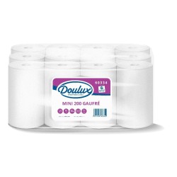 PAPIER TOILETTE 2 PLIS BLANC 200M MINI JUMBO X12