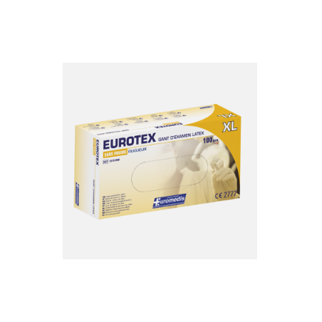 GANT LATEX NON POUDRE EUROTEX XL 9/10 EUROMEDIS