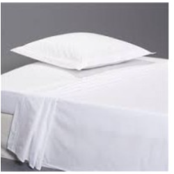 DRAP - POLYESTER/COTON 50/50 blanc