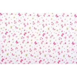 GRENOUILLERE IMPRYMETT SS MANCHE/JAMBE LONGUE PAPILLONS ROSES