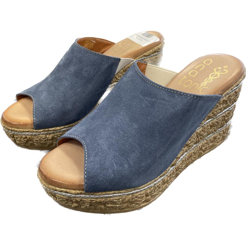 MULE COMPENSEE SEMELLE GEL HAWAI BLEU