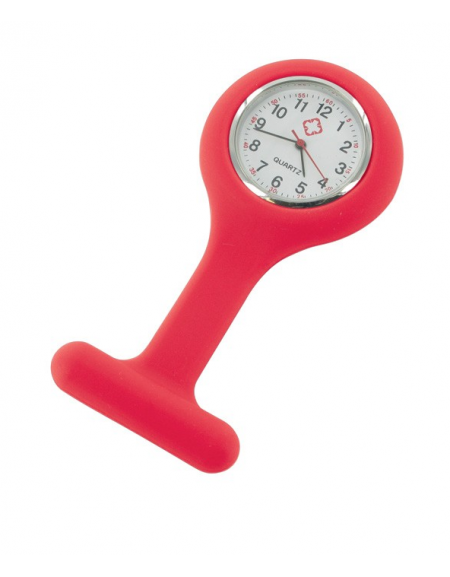 Montre infirmière silicone rouge