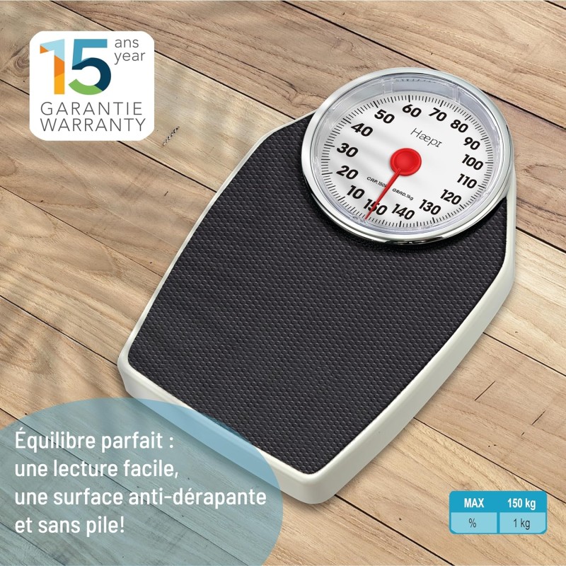 PESE PERSONNE MECANIQUE HAEPI 150KGS GRAND CADRAN