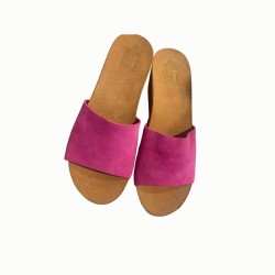 LAMELO SOCLE COMPENSEE BIO CONFORT CUIR FUSHIA