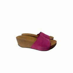 LAMELO SOCLE COMPENSEE BIO CONFORT CUIR FUSHIA