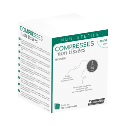 Compresses  non tisse non steriles 30G 10 X 10