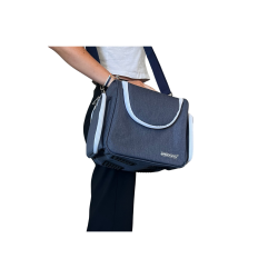 MALLETTE CLARA MED BAG BLEU ET BLANCHE