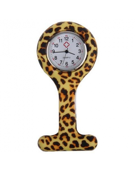 MONTRE INFIRMIERE SILICONE LEOPARD
