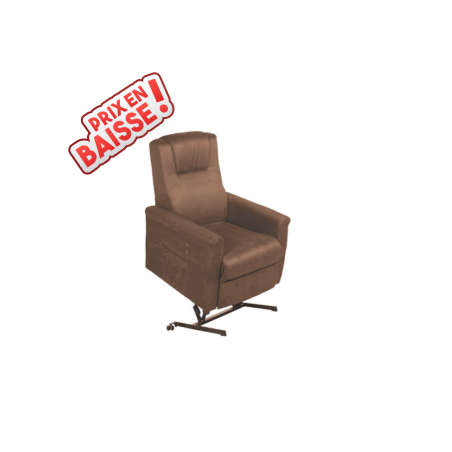 'Fauteuil releveur classic microfibre chocolat