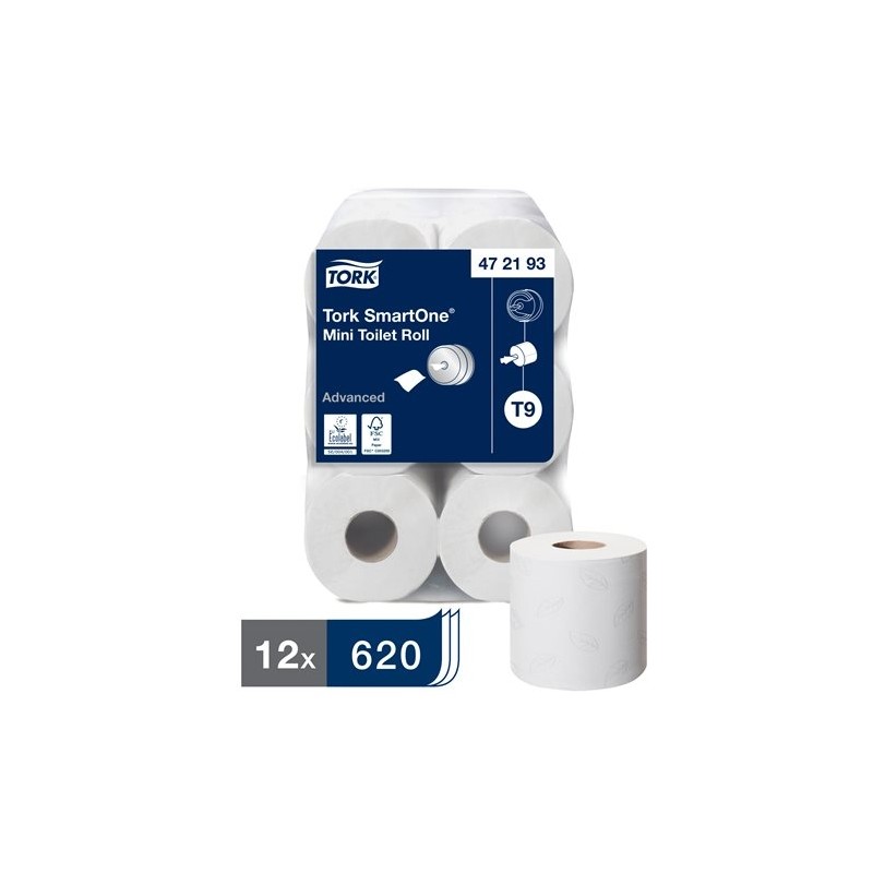 PAPIER TOILETTE TORK SMARTONE  MINI X12 ROULEAUX