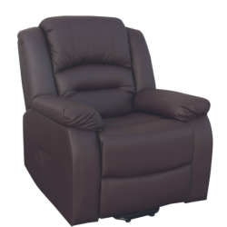 Fauteuil releveur massant chauffant marron