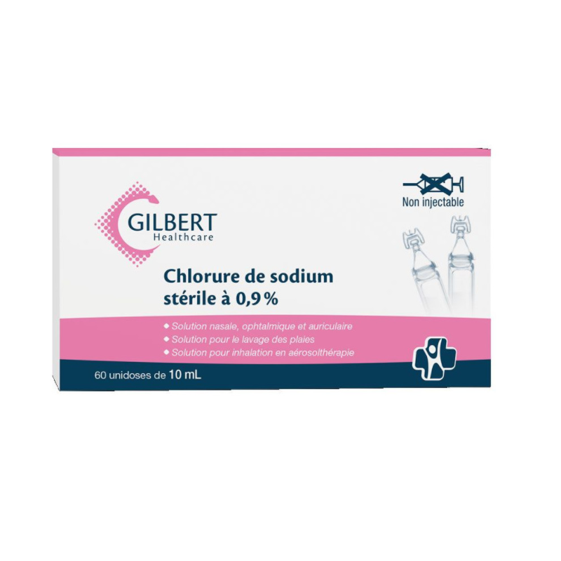 Sérum physiologique 60 DOSES 10 ML Gilbert