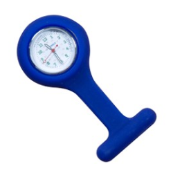 Montre infirmière silicone bleue