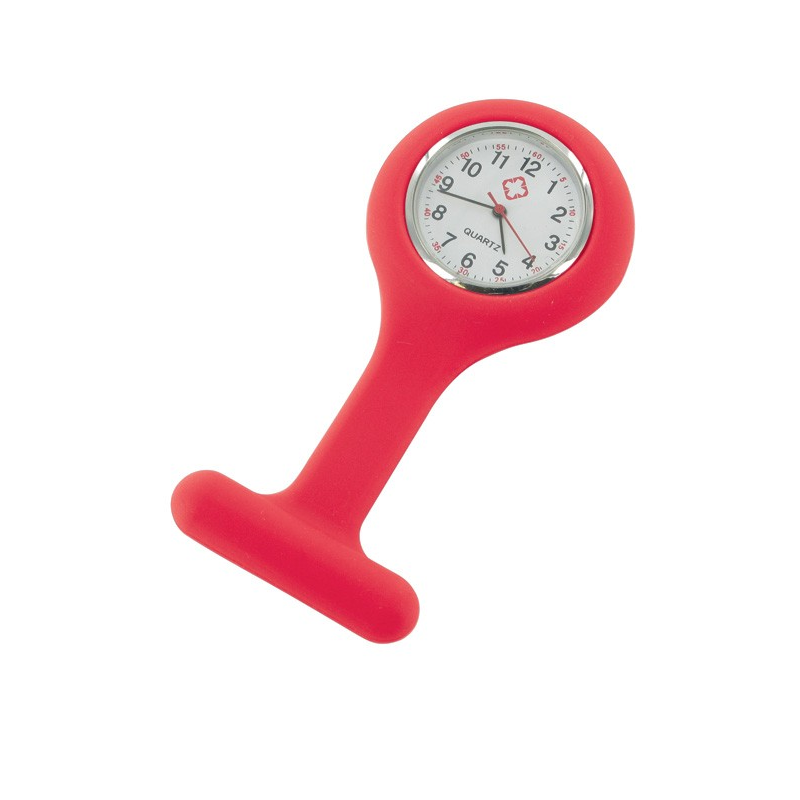 Montre infirmière silicone rouge