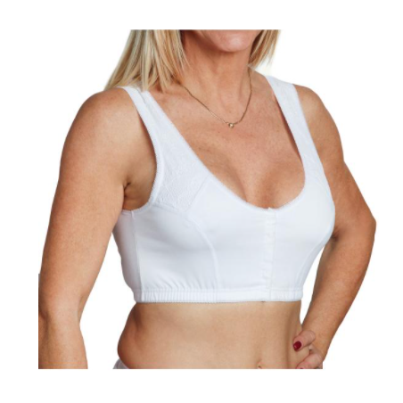 BRASSIERE OUVERTE DEVANT PRESSIONS BLANC