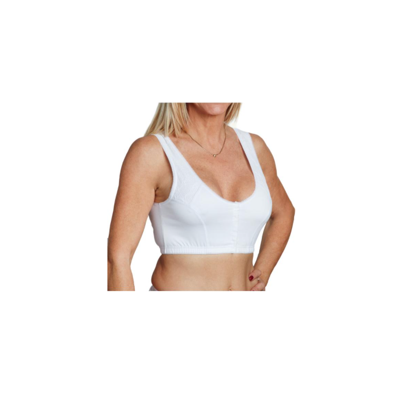 BRASSIERE OUVERTE DEVANT PRESSIONS BLANC